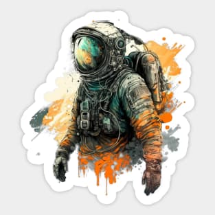 The Cosmic Graffiti: A High-Tech Hero in the Stars Sticker